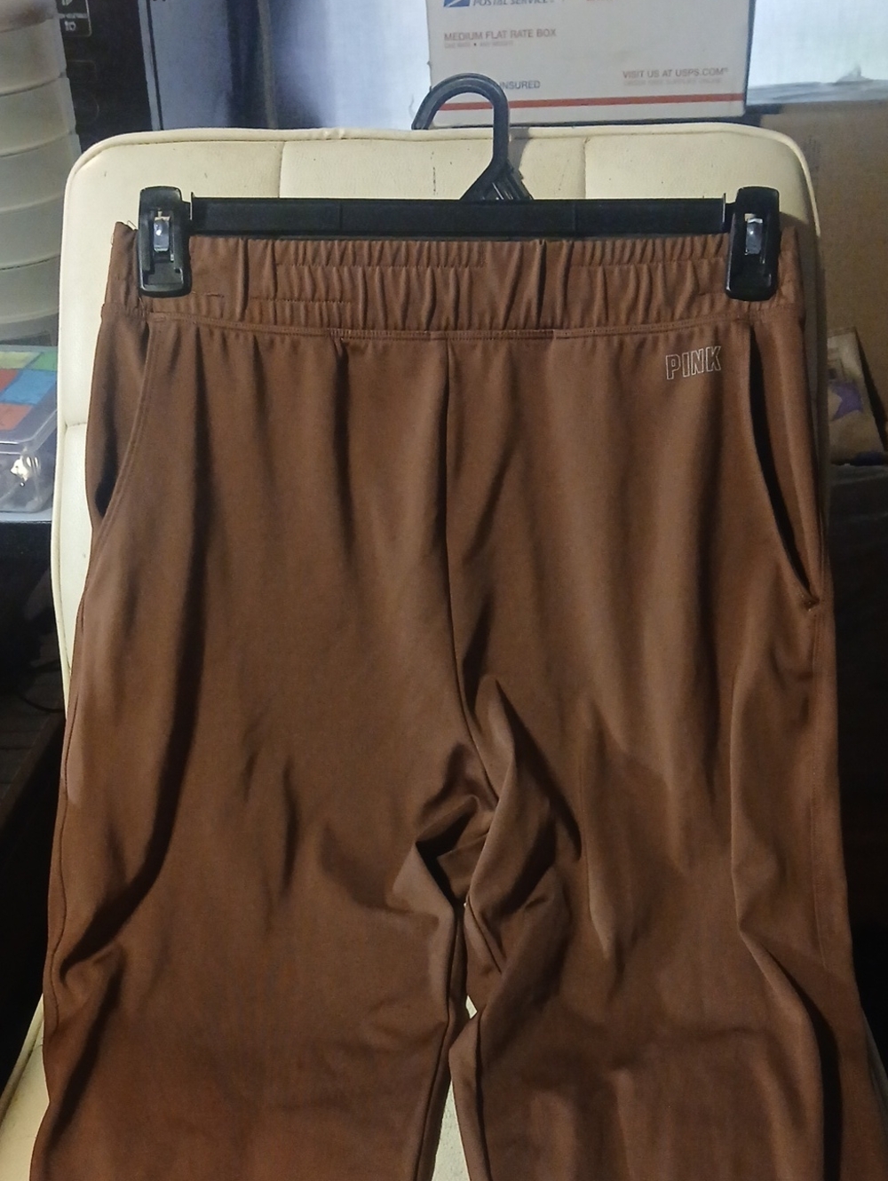 PINK Victoria's Secret Brown Track Joggers - Picture 2 of 8